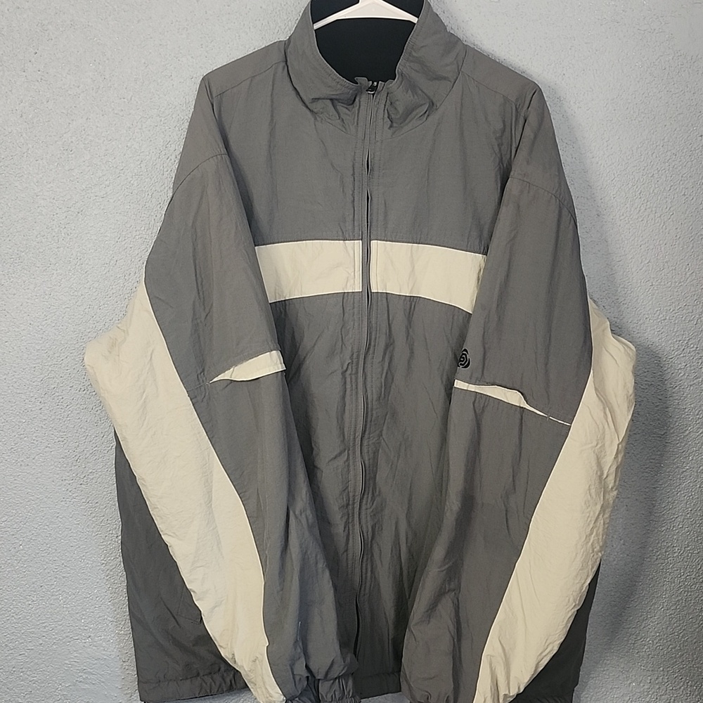 Men’s Gray And Beige Windbreaker with Full Zip